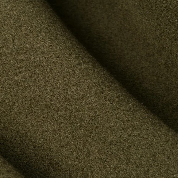 IVY OAK Luxury Sustainable European Olive Green 100% Wool Classic Winter Coat - Picture 3 of 5